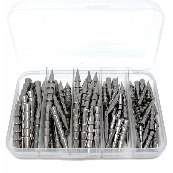 Reaction Tackle Tungsten Nail Weights for Bass Fishing - Insert Sinkers for Fishing Lures, Neko Rig and Wacky Rig - Sinkers Bass Fishing