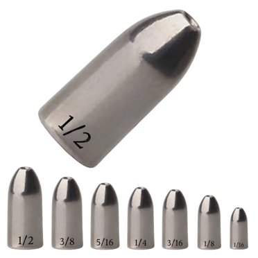 Tungsten Barrel Fishing Weights - Egg Sinkers For Carolina Rig Bass Fishing, Size Stamped