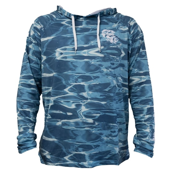 Reaction Tackle UV Fishing Shirt- Blue- Large