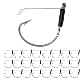 Reaction Tackle Wide Gap Wacky Hooks - #2/0 - Weedless wire guard