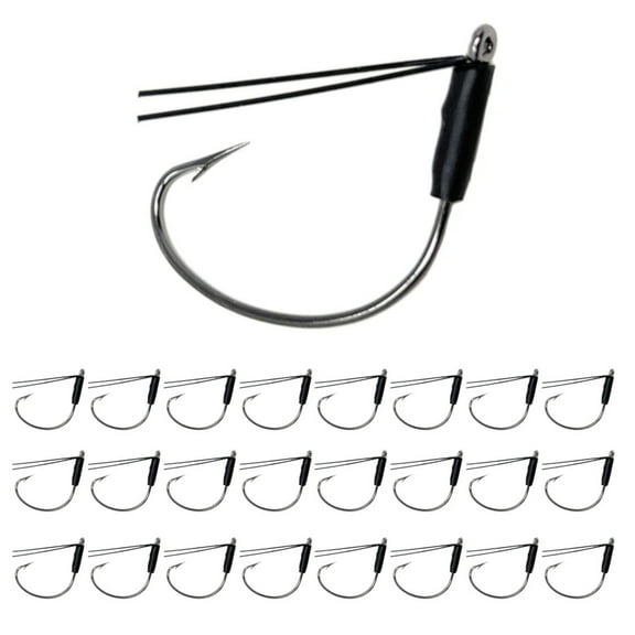 Reaction Tackle Wide Gap Wacky Hooks - #3/0 - Weedless fiber guard