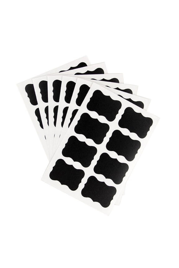 40Pcs Chalkboard Labels Stickers Set, Waterproof Jar Labels, Peel and Stick for Mason Jars Glass Bottles, Pantries, Craft Rooms(1.93"L x 1.34"W, Black)