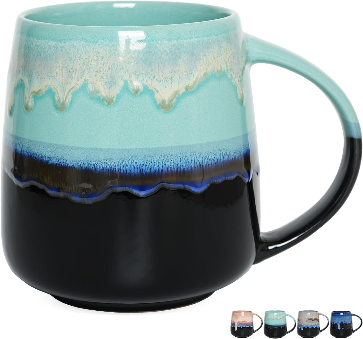 Reactive Glaze Extra Large Ceramic Coffee Mug 23 Oz, Microwave and