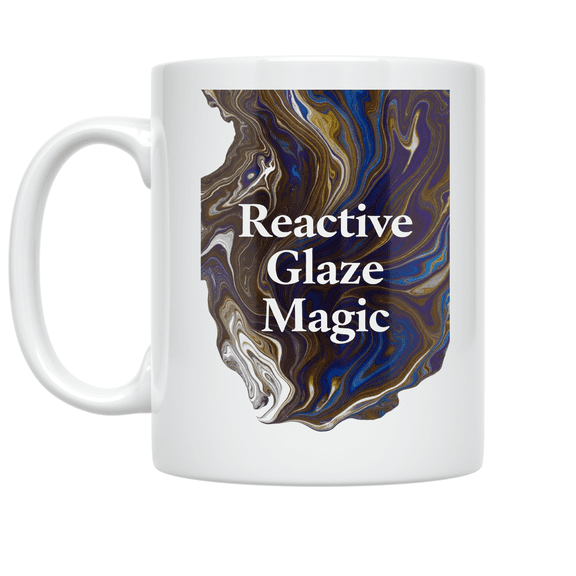 Reactive Glaze Magic Design - Art Enthusiast - 11 oz Ceramic Coffee Mug