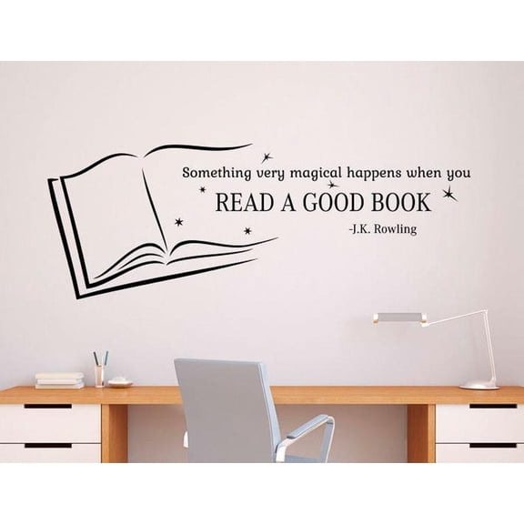 Read A Good Book Wall Quotes Decal Vinyl Sticker Home School Library Interior Classroom Decor Inspirational Wall Decor 114x42cm