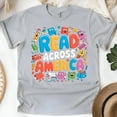 thumbnail image 1 of Read Across America Shirt – Cute Cartoon Book Reading Tee , Sport Grey, Size 4XL, 1 of 6