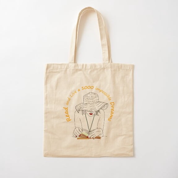 Read And Live A 1000 Impossible Dreams Canvas Tote Bags, Reusable Shopping Bag