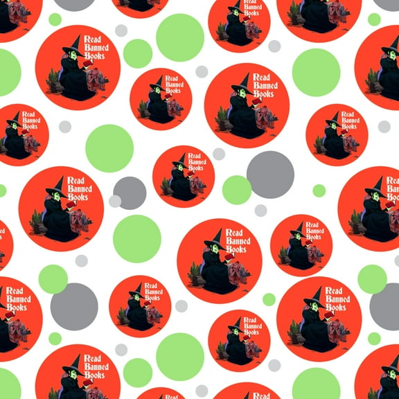 Read Banned Books Witch and Monkey Premium Gift Wrap Wrapping Paper Roll