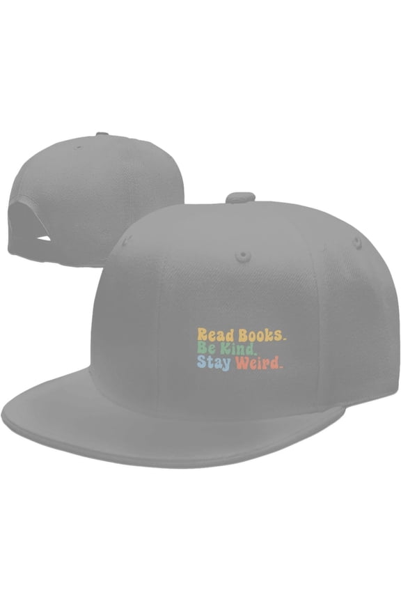 Read Books Be Kind Stay Weird Hat Fashion Trucker Hat Flat Brim Baseball Caps