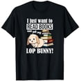 thumbnail image 1 of Read Books Mini Holland Lop Bunny Rabbit Lover T-Shirt All Size S-5Xl, 1 of 4