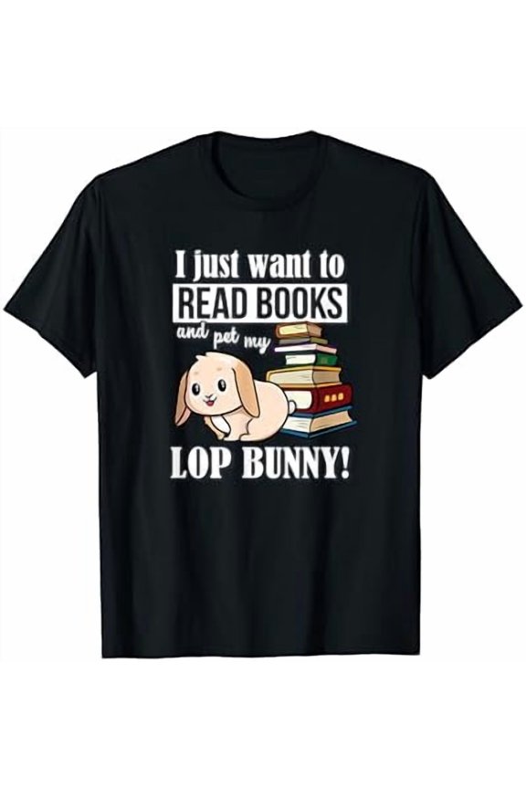 Read Books Mini Holland Lop Bunny Rabbit Lover T-Shirt