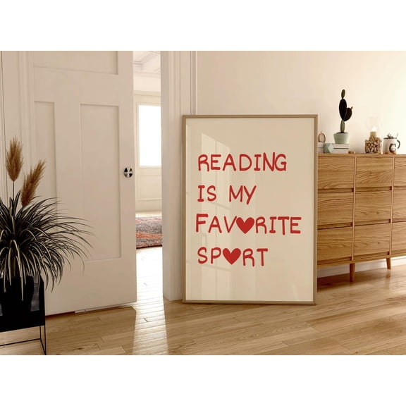 Read Books Retro Library Card Style Wall Art for Book Lovers, Unframed Paper Print Size 8x12