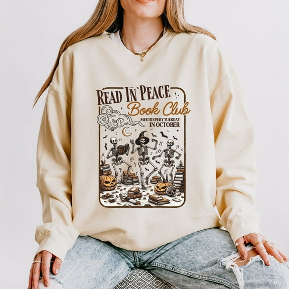 Read In Peace Book Club - Lightweight Garment Dyed Sweatshirt