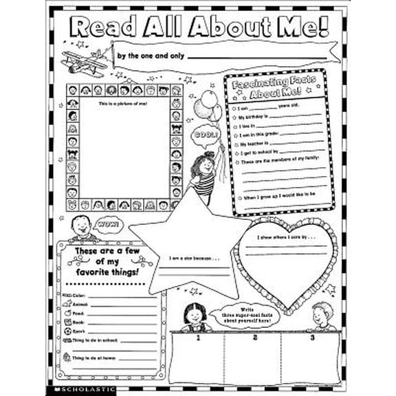 Read All about Me Instant Personal Poster Set, Grades K-2 : 30 Big Write-And-Read Learning Posters Ready for Kids to Personalize and Display with Pride!