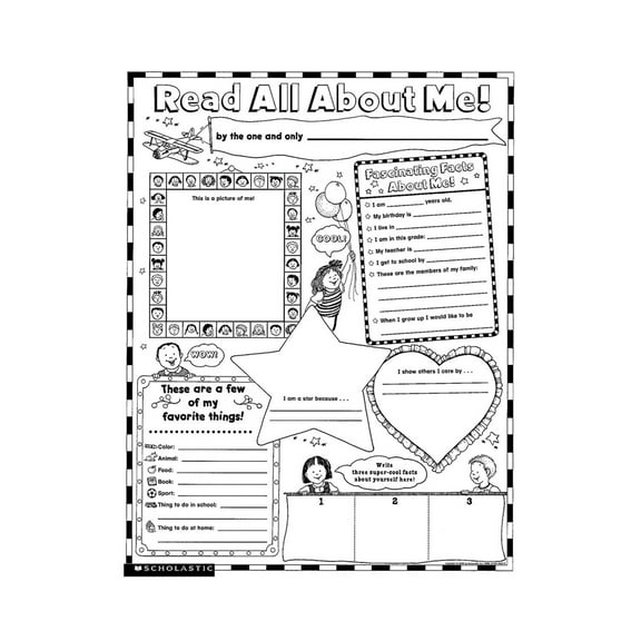 Read All about Me Instant Personal Poster Set, Grades K-2 : 30 Big Write-And-Read Learning Posters Ready for Kids to Personalize and Display with Pride!