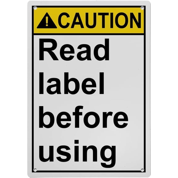Read Label Before Use MSDS Sign, Industrial MSDS Right to Know Sign 8"x12" UV Resistant for Indoor Outdoor Workplace