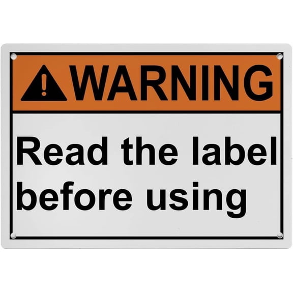 Read Label Before Using MSDS Sign, Industrial MSDS Right to Know Sign 8"x12" UV Resistant for Indoor Outdoor Facility Area