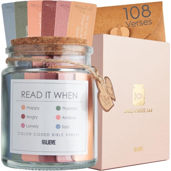 Read Me When Bible Verse Jar For Women, Graduation Gifts, Gift For Mom, Birthday Inspirational Christian Jar For Her