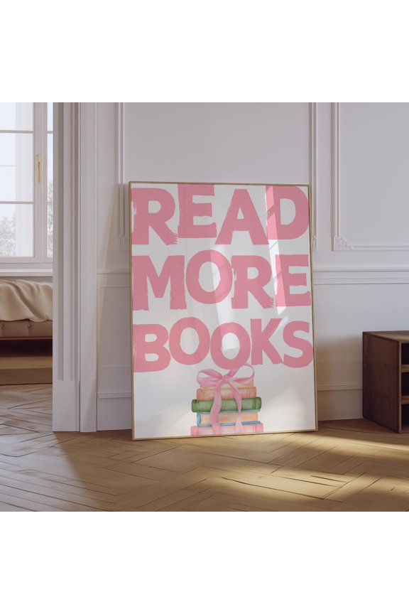 Read More Books Bookish Poster, Unframed Size 8x12