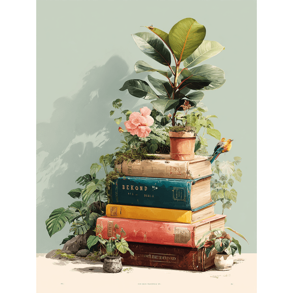 Read More Books Canvas Wall Art, Green Boho Inspirational Quote, Dorm Room Wall Decor