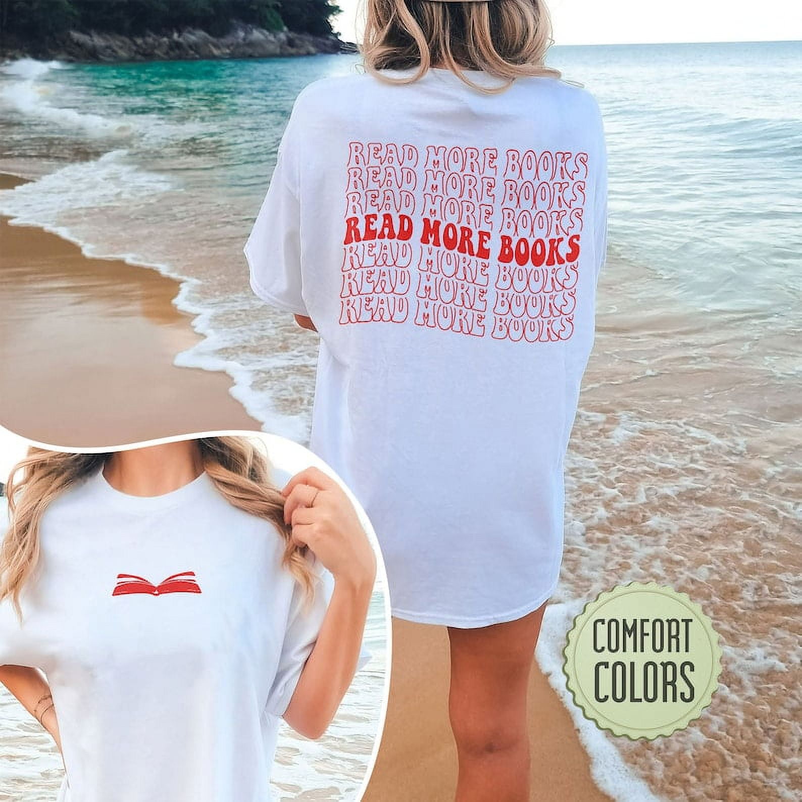 Read More Books Comfort Colors Shirt, Book Lover Shirt Gift, Book
