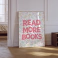 thumbnail image 1 of Read More Books Pink Floral Poster, Unframed Canvas 12x16in, 1 of 1