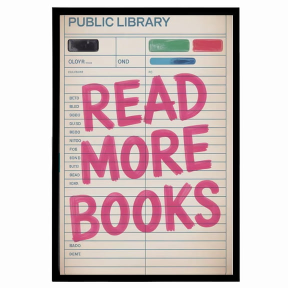 Read More Books Print, Classroom Wall Decor, English Classroom Decor, Reading Posters, School Library Art, Unframed (9x11 Inch)
