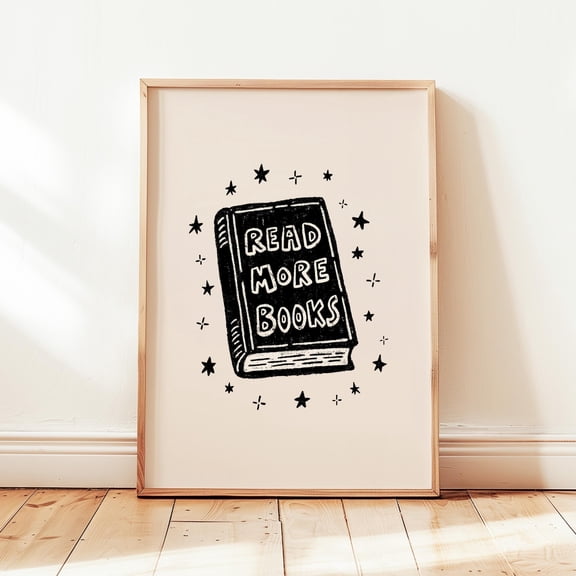 Read More Books Printable, Bookish Poster, Minimalist Booktok Wall Decor, Poster Only