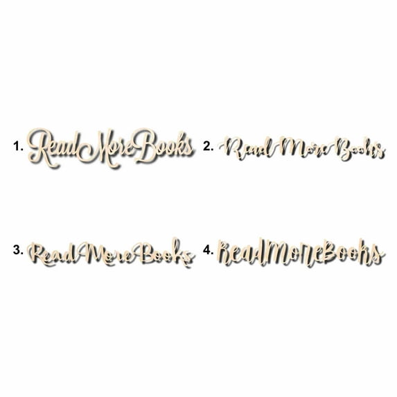Read More Books Sign Unfinished Wood Cutout Home Decor DIY Option 1- 20" Wide / 1/8"