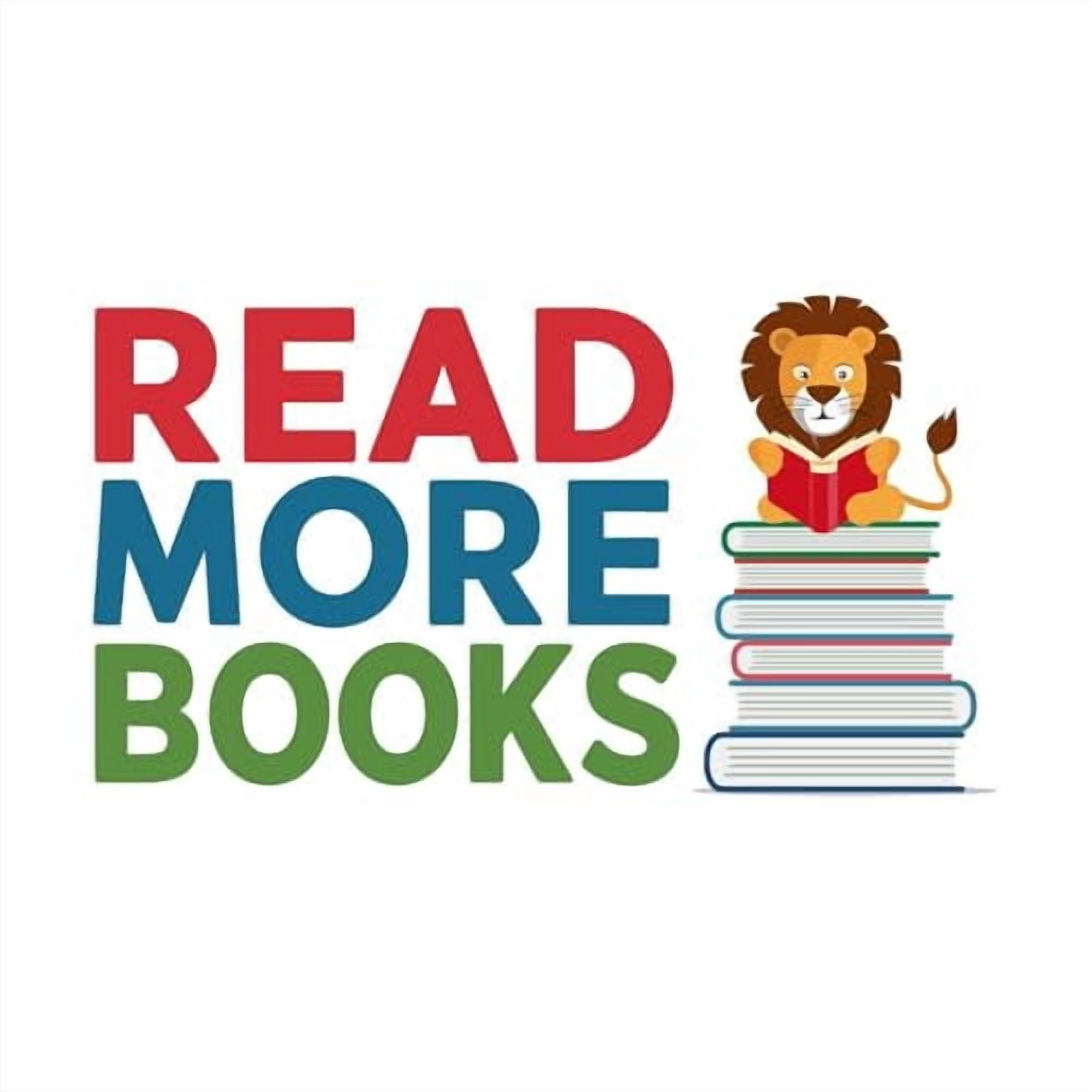 Stiker Let's Read Read More Books Wall Decal 10