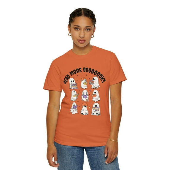 Read More Booooks Halloween, Comfort Colors T-Shirt, Sizes S-4X