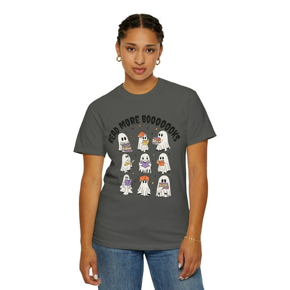 Read More Booooks Halloween, Comfort Colors T-Shirt, Sizes S-4X