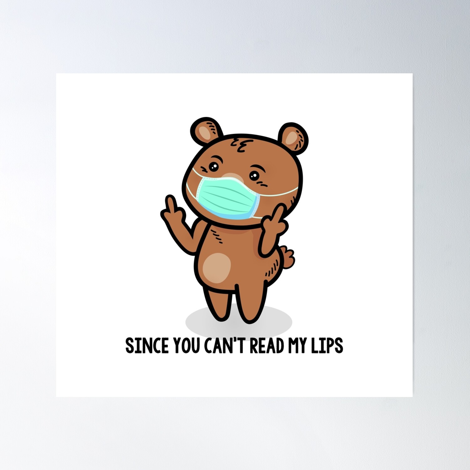 Read My Lips Sheeple - Funny & Cute Sign Language Bear Mask Cartoon ...