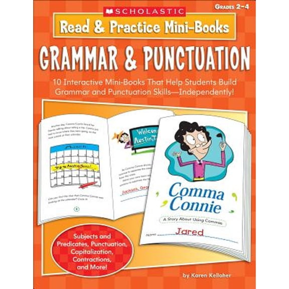 Pre-Owned Read & Practice Mini-Books: Grammar & Punctuation, Grades 2-4: 10 Interactive Mini-Books That Help Students Build Grammar and Punctuation Skills--Inde (Paperback) 0439453410 9780439453417