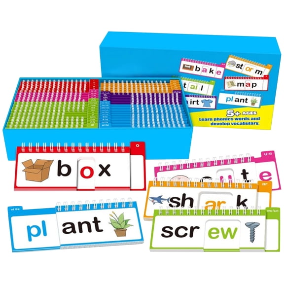 Read and Rhyme Flip Book Learning Set (40 Books) – Phonics & Sight Word Flashcards, Tear-Proof Pages, Support Early Reading Skills & Literacy Growth for All Learners