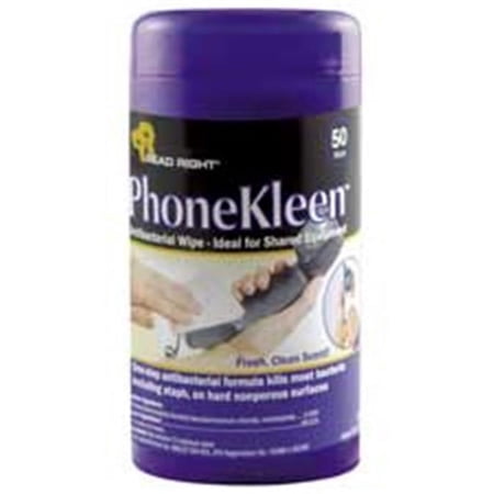 Read-Right Phone Kleen Wipes- Pre-Moistened - 50-Tub