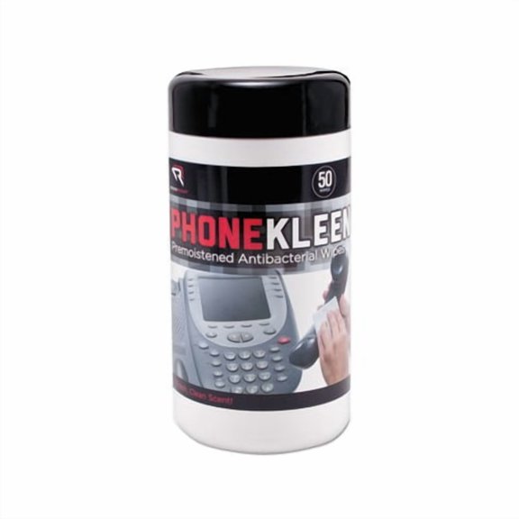 PhoneKleen Wet Wipes Cloth, 5 x 6, 50/Tub