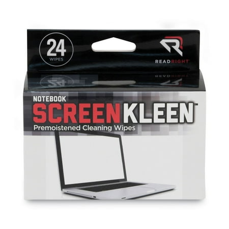 Read Right - ScreenKleen Laptop Screen Cleaning Wipes, 24/Box (RR1217)