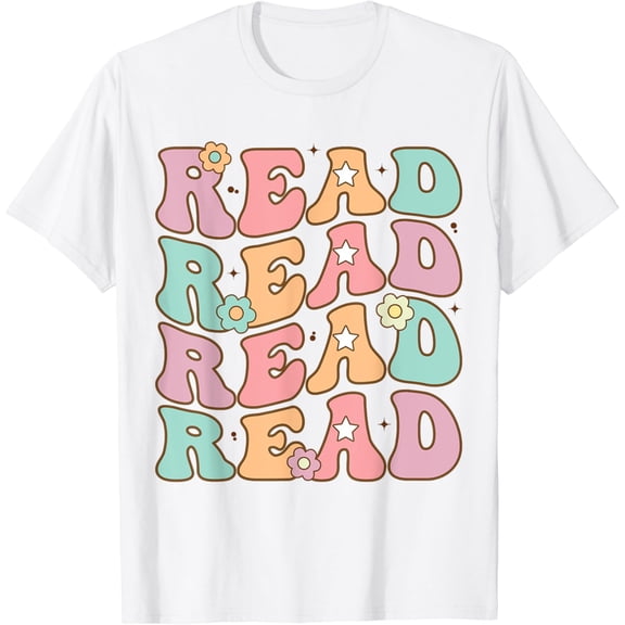 Read School Librarian Life Teacher Reading Groovy Read T-Shirt