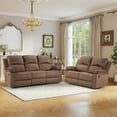 thumbnail image 1 of Bonzy Home Manual Recliner Sofa Living Room Furniture Set Adjustable Backrest, Manual Recliner Chair, Manual Loveseat and 3 Seat Recliner Sofa Couch Set for Living Room, 1 of 7