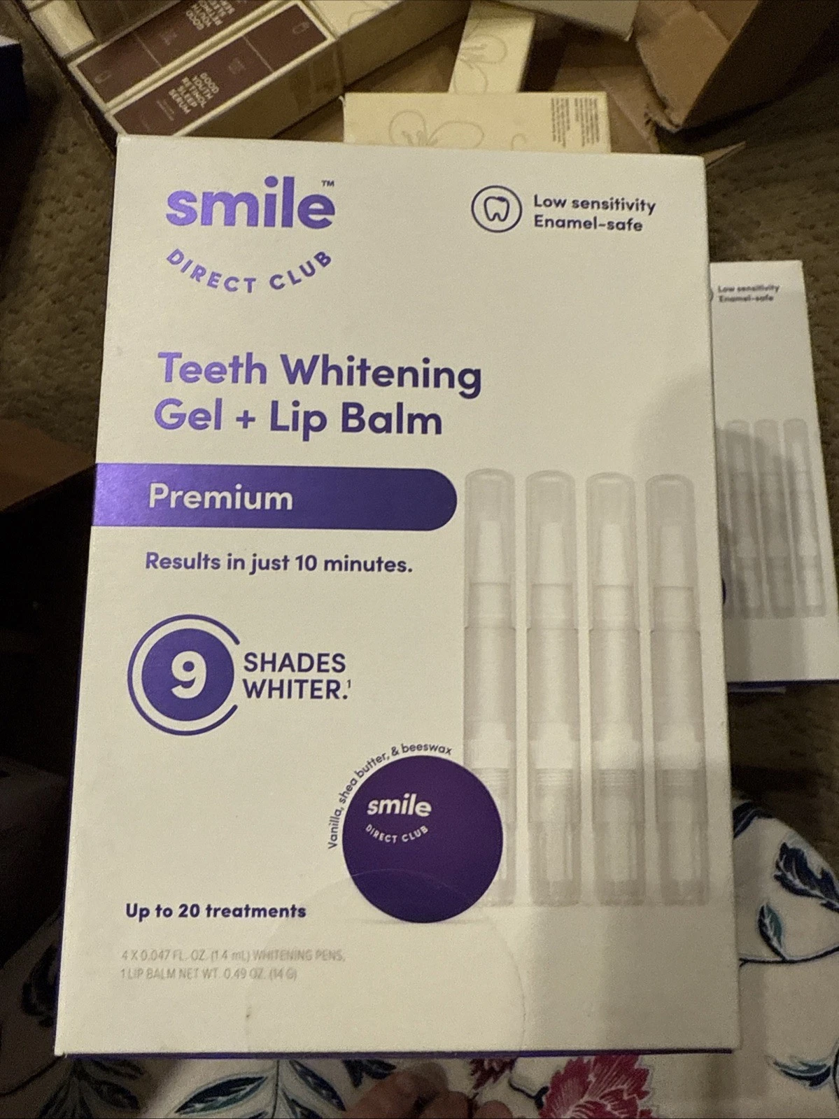 Read! Smile Direct Club Teeth Whitening Kit With Lip Balm 4 Pack 1.4Ml Gel Pens