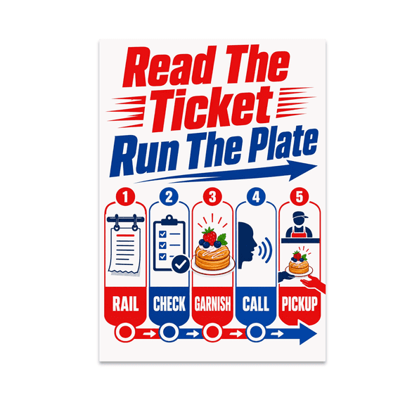 Read The Ticket Run The Plate - Bakery Expo Enthusiast - 13x19 Poster Print
