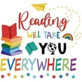 Inspirational Read Topic Wall Decal: 'Reading Will Take You Everywhere ...
