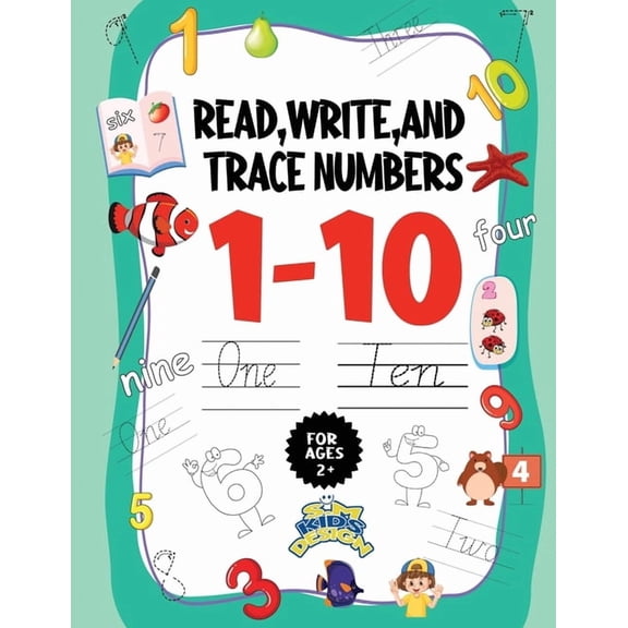 Read Write and Trace Numbers 1-10 for ages +2: Preschool Math Workbook Math Preschool Learning Numbers Tracing and Match, (Paperback)