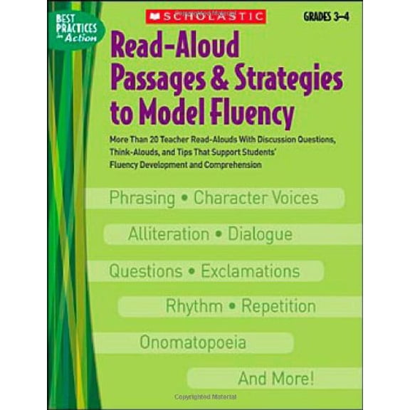 Pre-Owned Read-Aloud Passages & Strategies to Model Fluency, Grades 3-4: More Than 20 Teacher Read-Alouds with Discussion Questions, Think-Alouds, and Tips That (Paperback) 0439531306 9780439531306