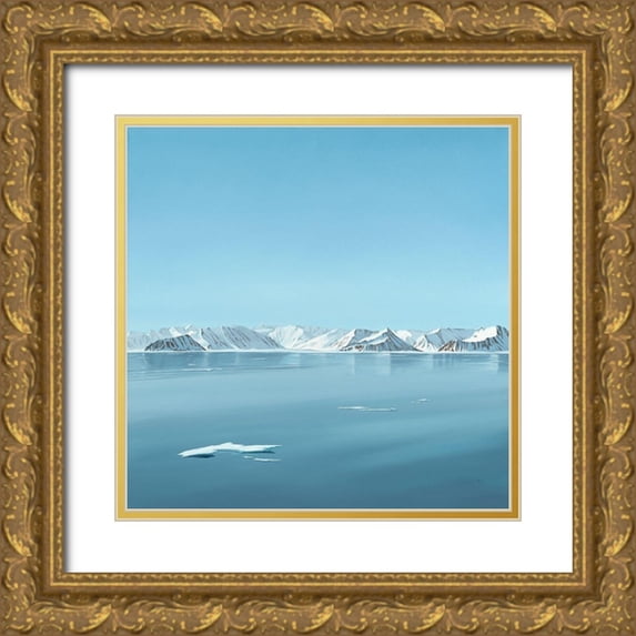 Reader, Dawn 12x12 Gold Ornate Wood Framed with Double Matting Museum Art Print Titled - Arctic silence