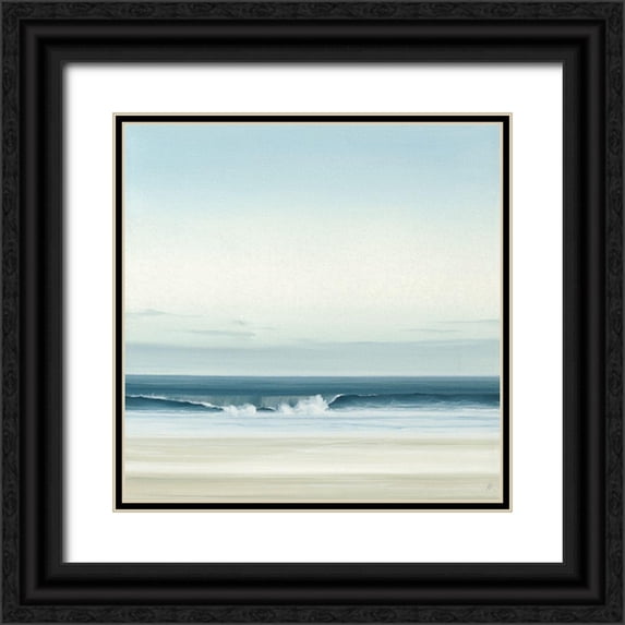 Reader, Dawn 15x15 Black Ornate Wood Framed with Double Matting Museum Art Print Titled - Song of the Sea III