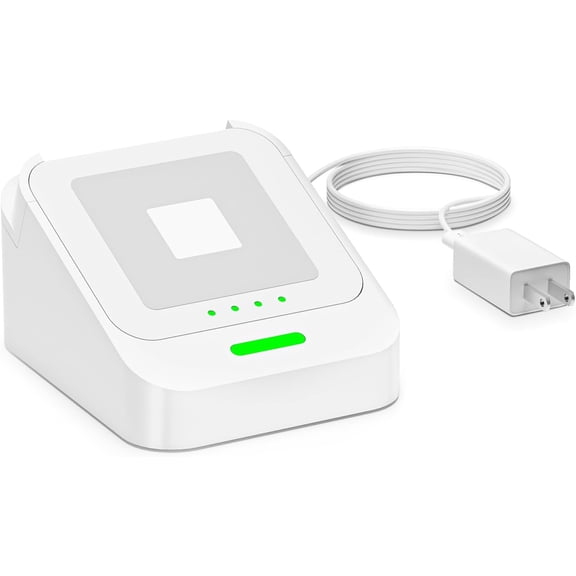 Reader Dock for Square Card Reader 2nd Gen, Holder Stand for Square Reader 2 Gen Credit Card Reader Dock with Detachable USB-C Port and Smart Anti-Slip Button (Cable and Wall Charger Included)