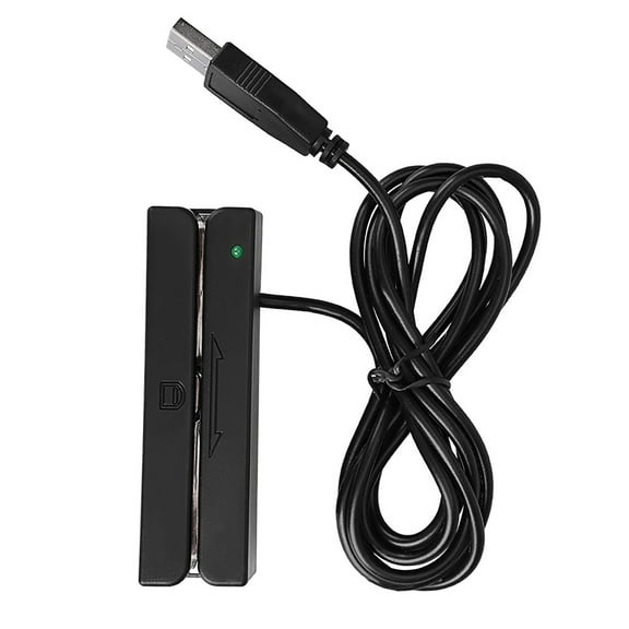 Reader, Hi-Co Credit Card Reader, 3 Tracks Magnetic Stripe Writer Swiped Bi-Directionally Door Entry Systems Plug And Play Device For Banking Loyalty