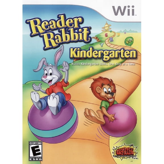 Restored Reader Rabbit Kindergarten, for Nintendo Wii, Adventure, Educational, Kids, Cartoon, 1 Player